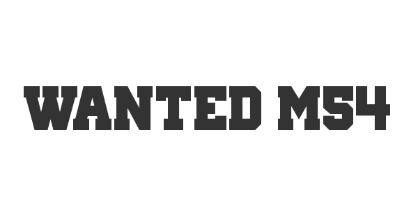 Wanted M54 font thumb